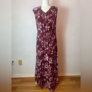 Torrid floral pattern sleeves less maxi dress size 3